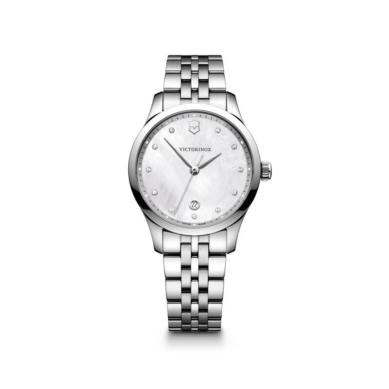 Victorinox Alliance Small Crystal White Mother Of Pearl Dial Womens Watch