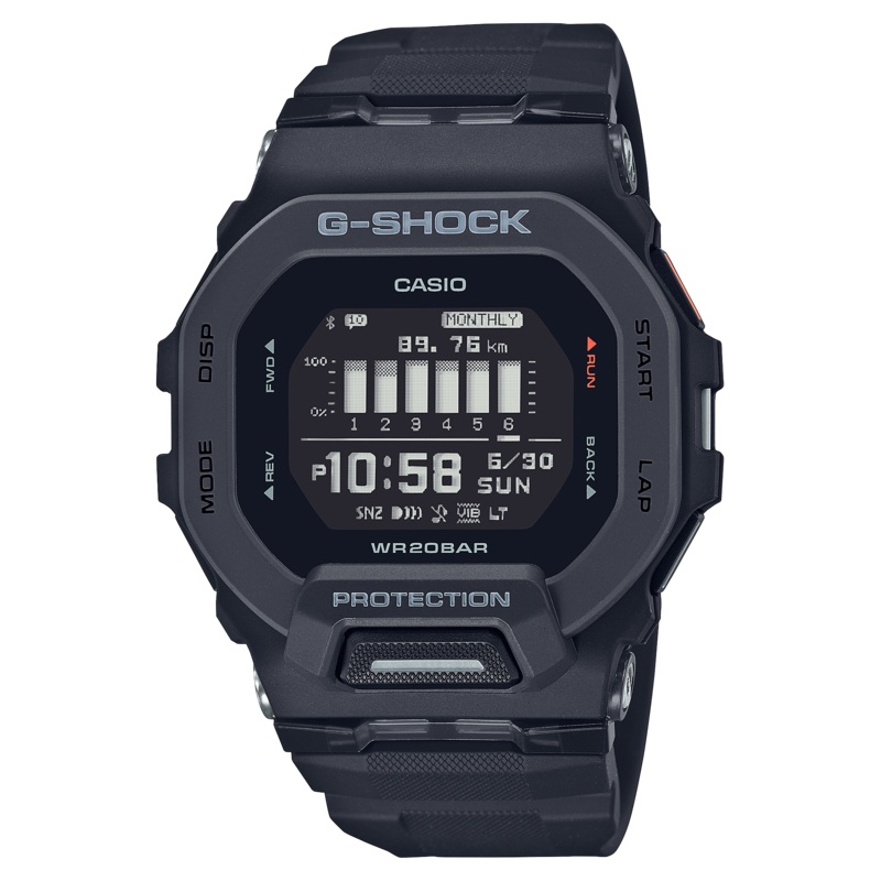 G-Shock GBD-200 Series Black Resin Strap Mens Watch GBD200-1D