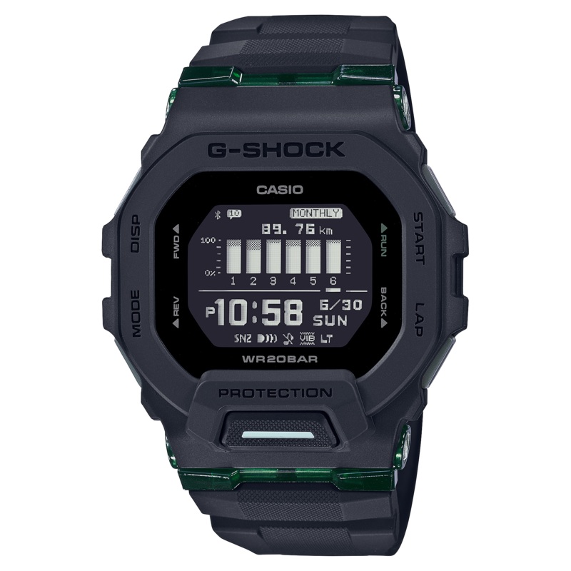 G-Shock GBD-200 Series Black Resin Strap Mens Watch GBD200UU-1D