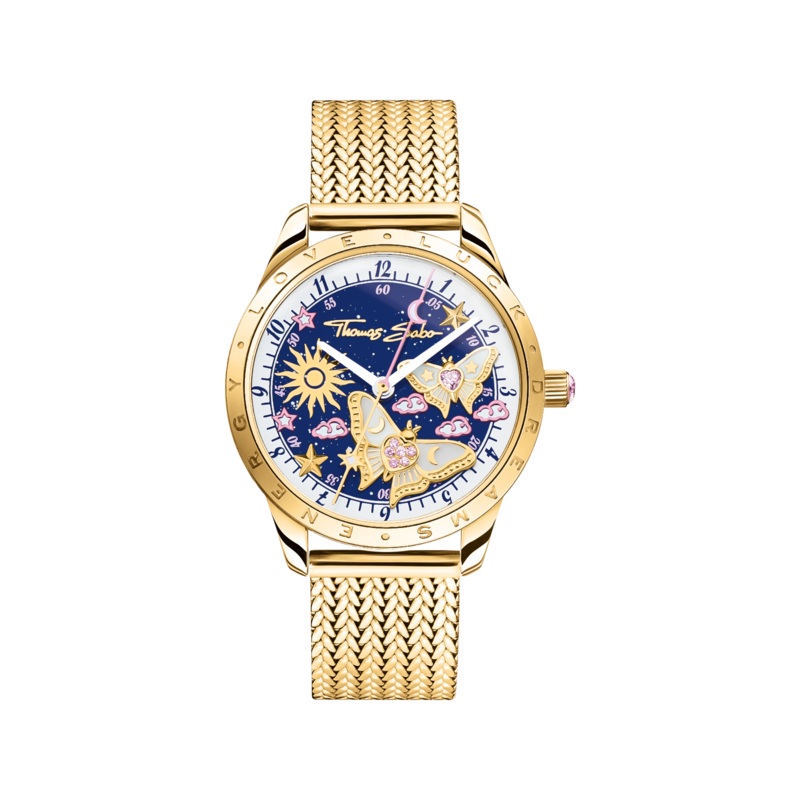 THOMAS SABO Luminescent Butterfly Watch in Gold