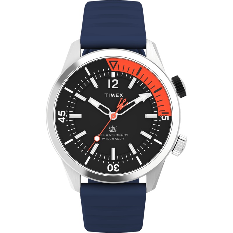 Timex Waterbury Dive Synthetic Rubber Strap Watch TW2V73500