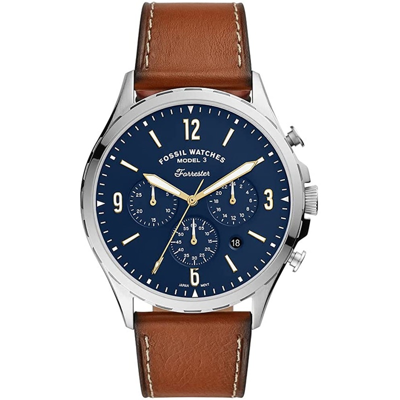 Fossil Chronograph Blue Dial Mens Watch FS5607