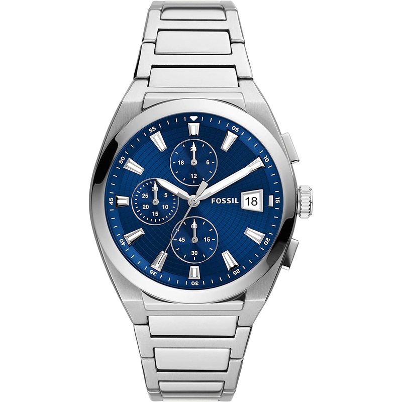 Fossil Everett Chronograph Blue Dial Mens Watch FS5795