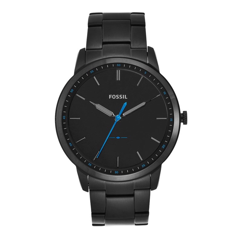 Fossil The Minimalist Slim All Black Stainless Steel Watch FS5308
