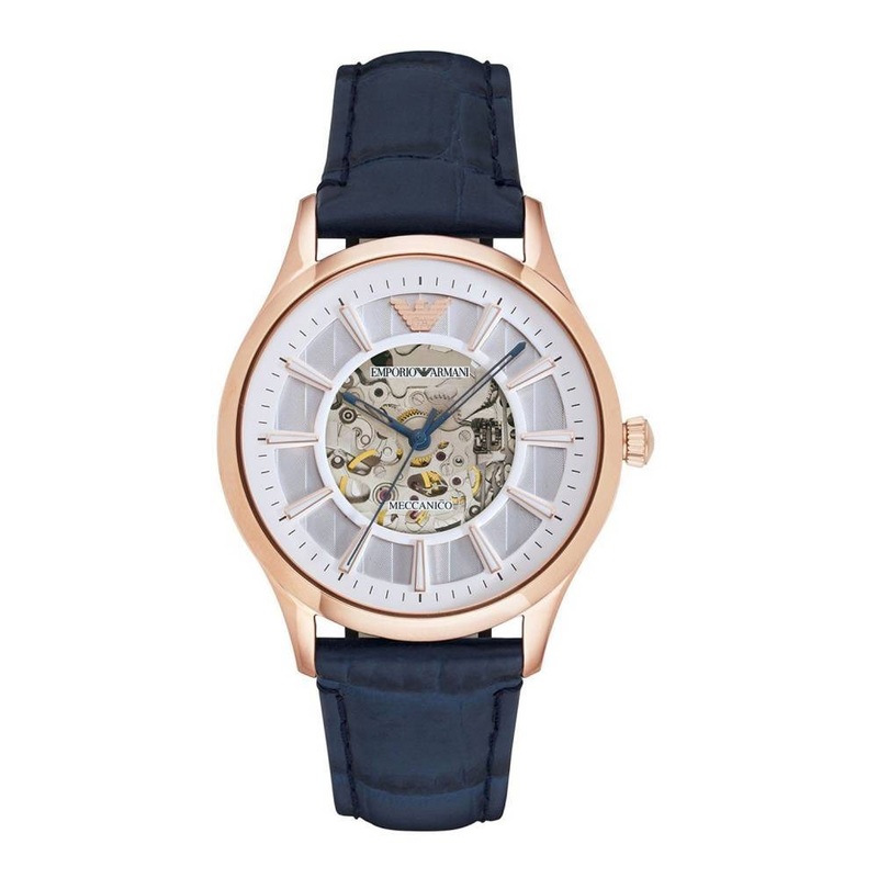 Emporio Armani AR1947 Men's Luxury White Dial with Leather Strap Watch