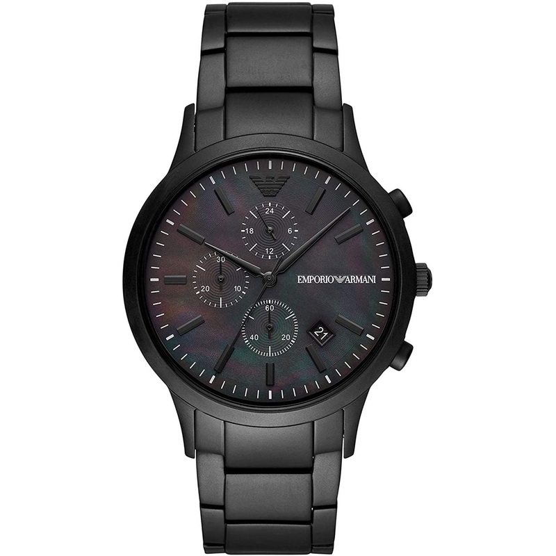 Emporio Armani Men's Chronograph Watch with Black Mother of Pearl AR11275