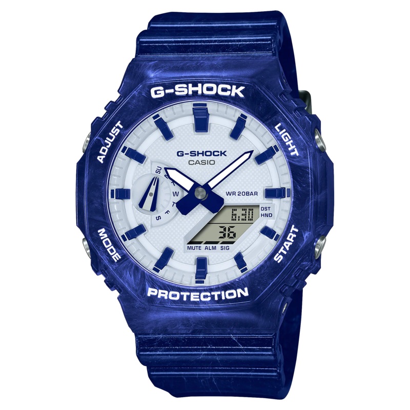 G-Shock Digital Analog Blue Resin Band Watch GA2100BWP-2A