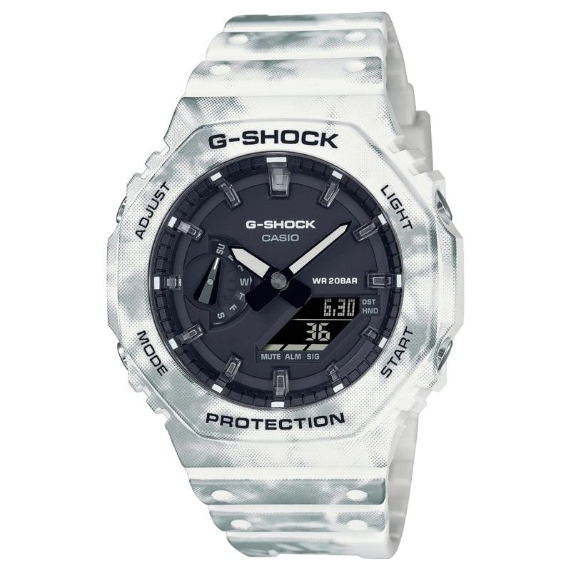 G-Shock  Digital Analog White Snow Band Watch GAE2100GC-7A