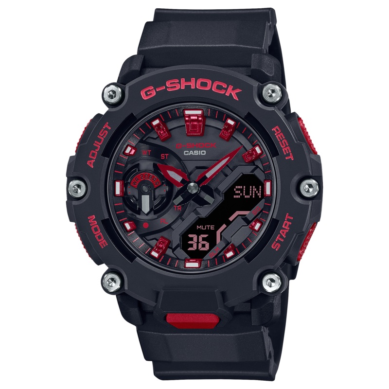 G-Shock Ignite Red Line Black Resin Band Watch GA2200BNR-1A