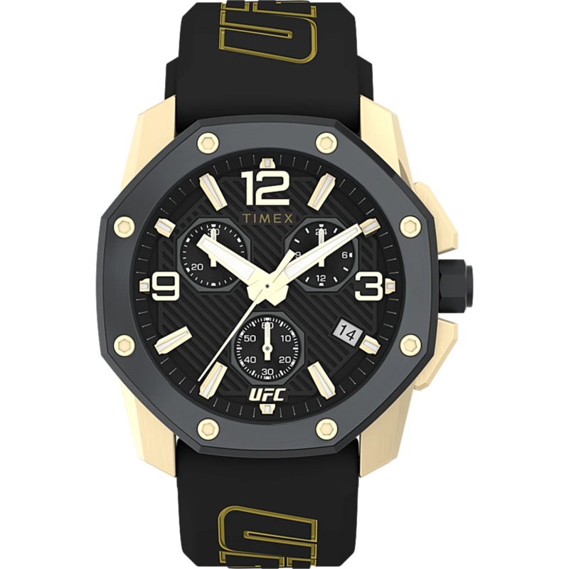 Timex UFC Icon Chronograph 45mm Silicone Strap Watch TW2V58500