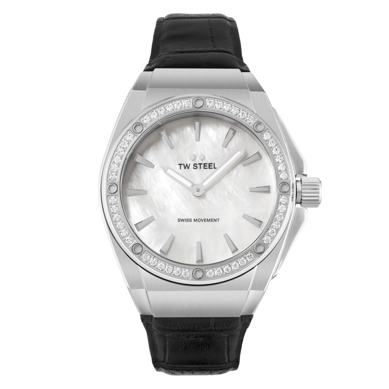 TW Steel CEO Tech Ladies 38mm Black Leather Strap CE4027