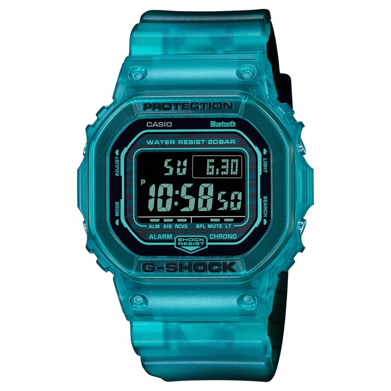 G-Shock Digital Bluetooth Blue Translucent Watch DWB5600G-2D