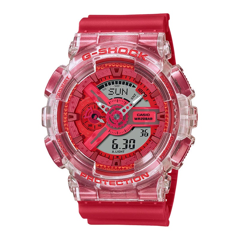 G-Shock Red Resin Band Watch GA110GL-4A