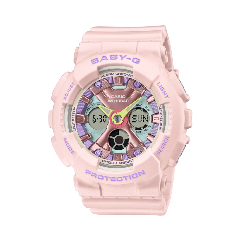 Baby-G Digital Analog Pink Resin Band Watch BA130PM-4A