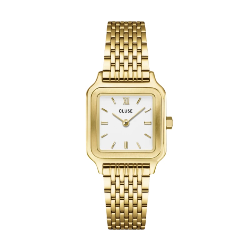 CLUSE Gracieuse White Dial Gold Stainless Steel Bracelet Set Box CG11804