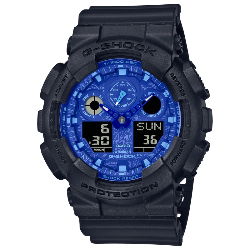 G-Shock Analog Digital Black Resin Band Watch GA100BP-1A