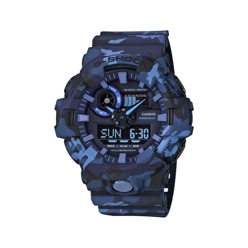 G-Shock Analog-Digital Blue Camo Men's Watch GA700CM-2A