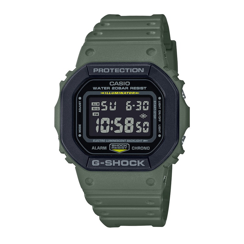 G-Shock Square Camo Green Watch DW5610SU-3D