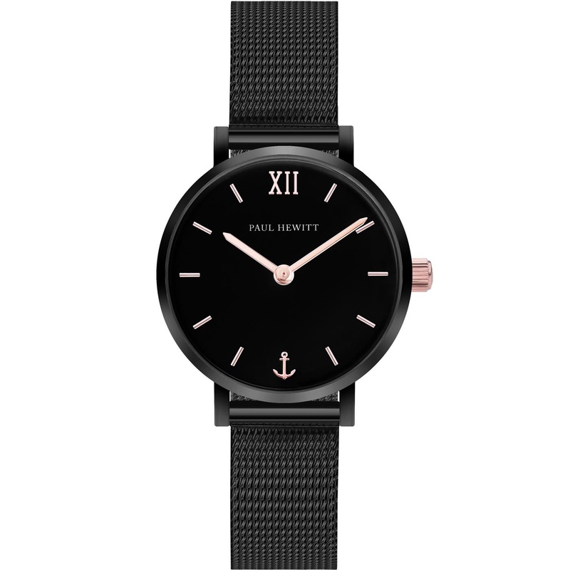 Paul Hewitt Modest Black Sunray Mesh Watch
