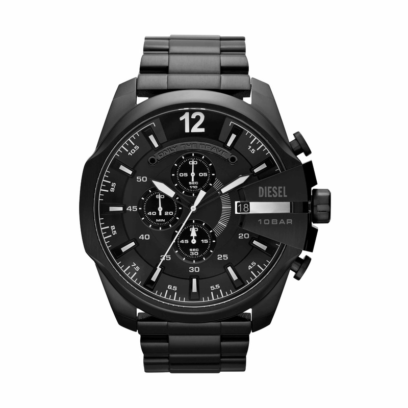 Diesel Mega Chief Chronograph Black Stainless Steel Watch DZ4283