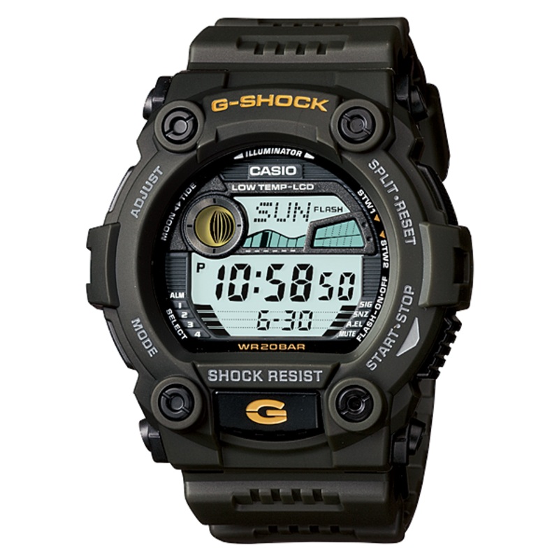 G-Shock Digital Tide Dark Green Resin Band Watch G7900-3D
