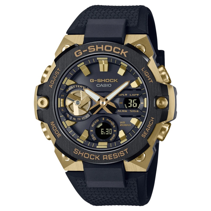 G-Shock G-Steel Solar Black Resin Band Watch GSTB400GB-1A9