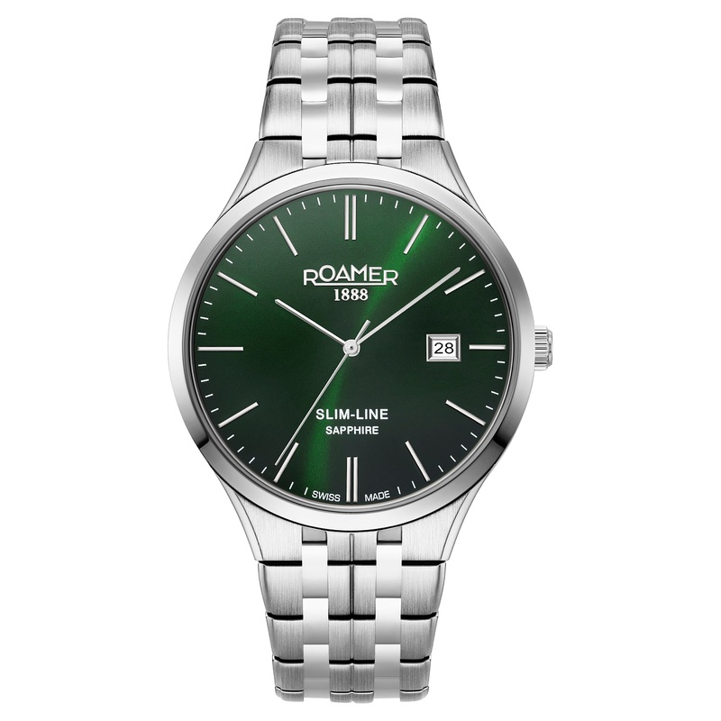 Roamer Slim-Line Classic Green 40mm Watch 512833 41 75 20