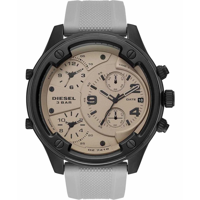 Diesel Boltdown Chronograph Steel Silicone Mens Watch Dz7416