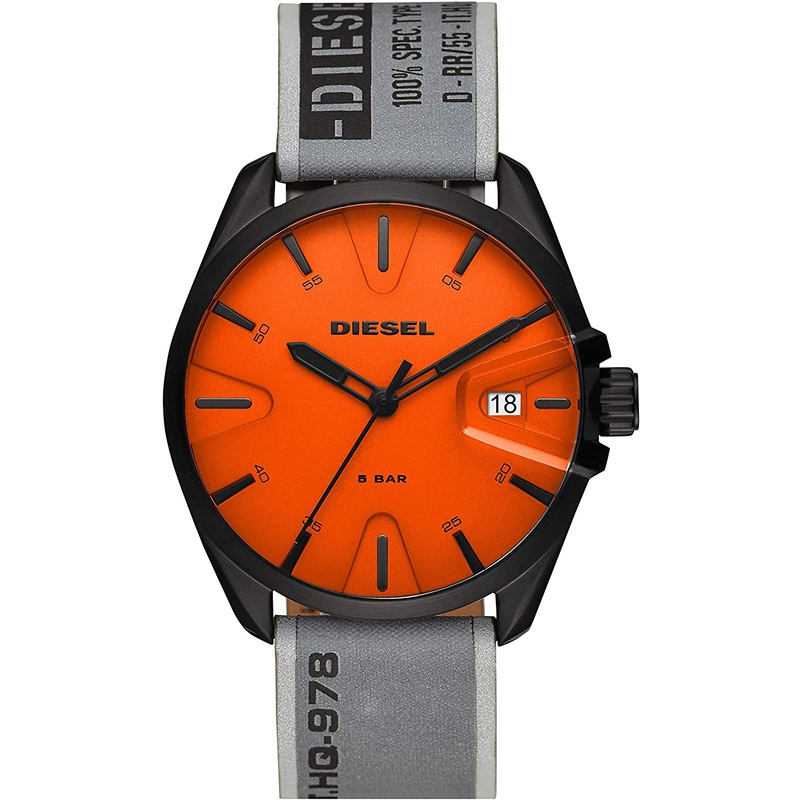 Diesel MS9 Three-Hand Orange Watch