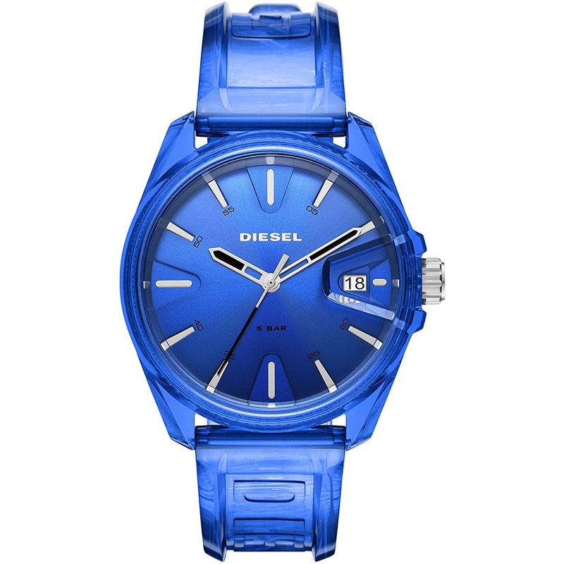 Diesel MS9 Three-Hand Transparent Blue