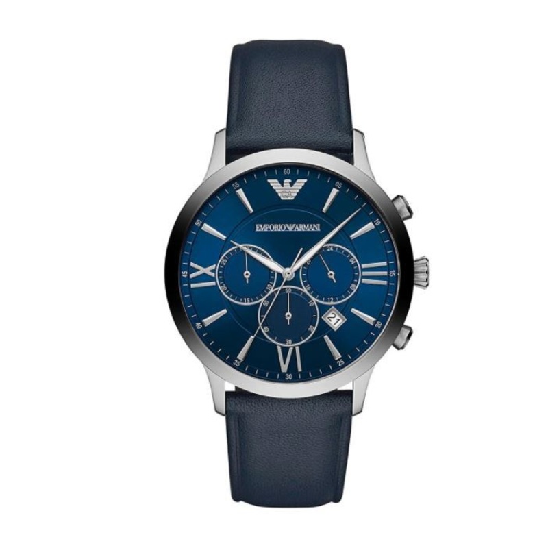 Emporio Armani Men's Blue Dial Chronograph Watch Stainless Steel AR11226