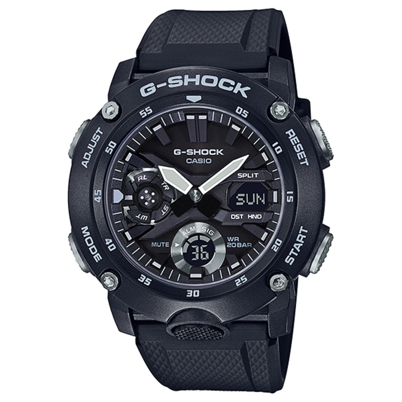 G-Shock Carbon Core Black Resin Band Watch GA2000S-1A