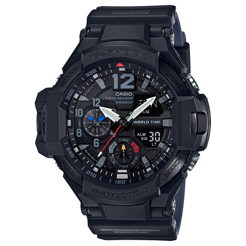 G-Shock Gravity Twin Sensor Black Mens Watch GA1100-1A1
