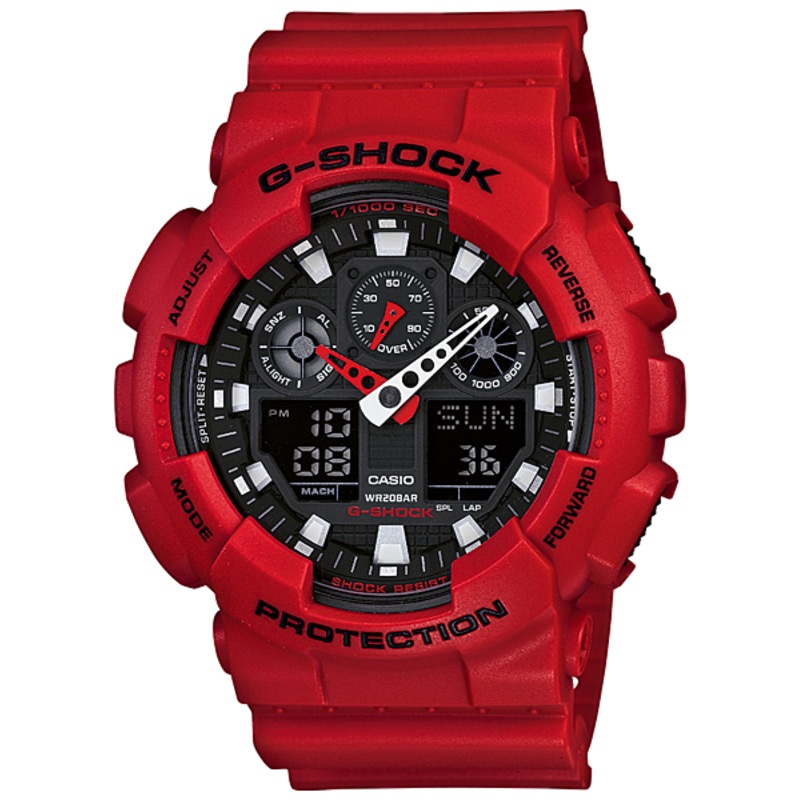 G-Shock Military Red Men's Watch GA100B-4A