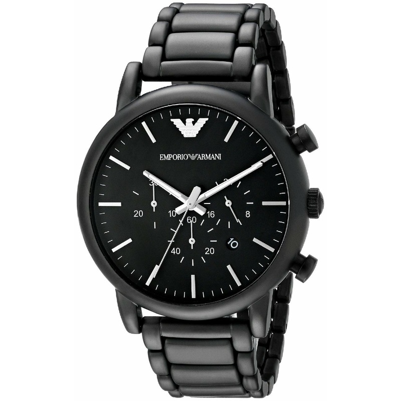 Armani Emporio Men's Black Chronograph Watch AR1895