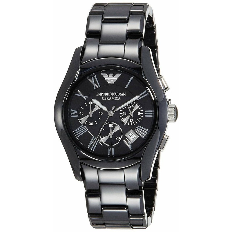 Emporio Armani Black Ceramic Chronograph Watch for Men AR1400