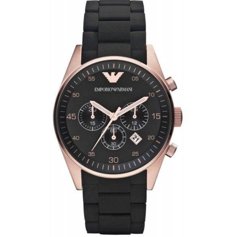 Emporio Armani Black Chronograph Steel Watch SKU 123456