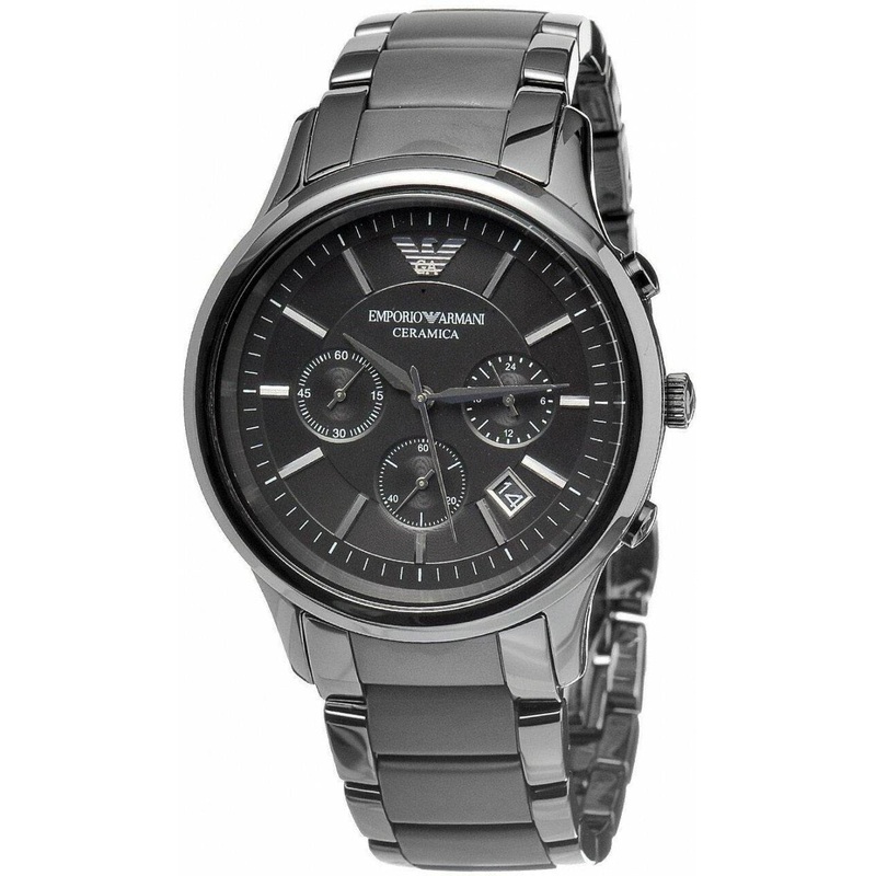 Emporio Armani Men's Black Ceramic Chronograph Watch AR1452