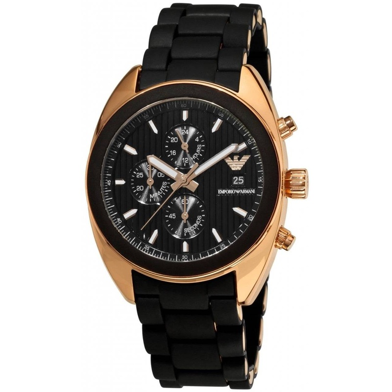 Emporio Armani Sportivo Chronograph Black Dial Watch AR5954