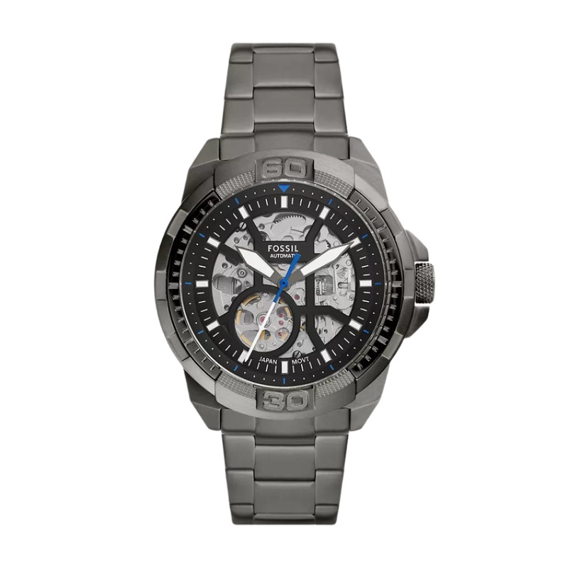 Fossil Bronson Smoke Grey Stainless Steel Mens Watch ME3218