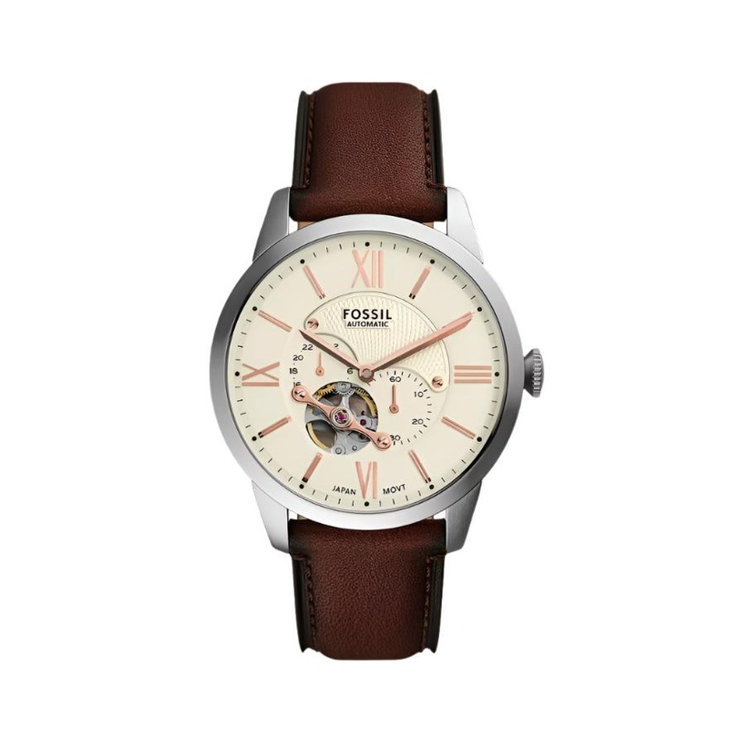 Fossil Townsman Multifunction Brown Leather Strap Watch ME3266