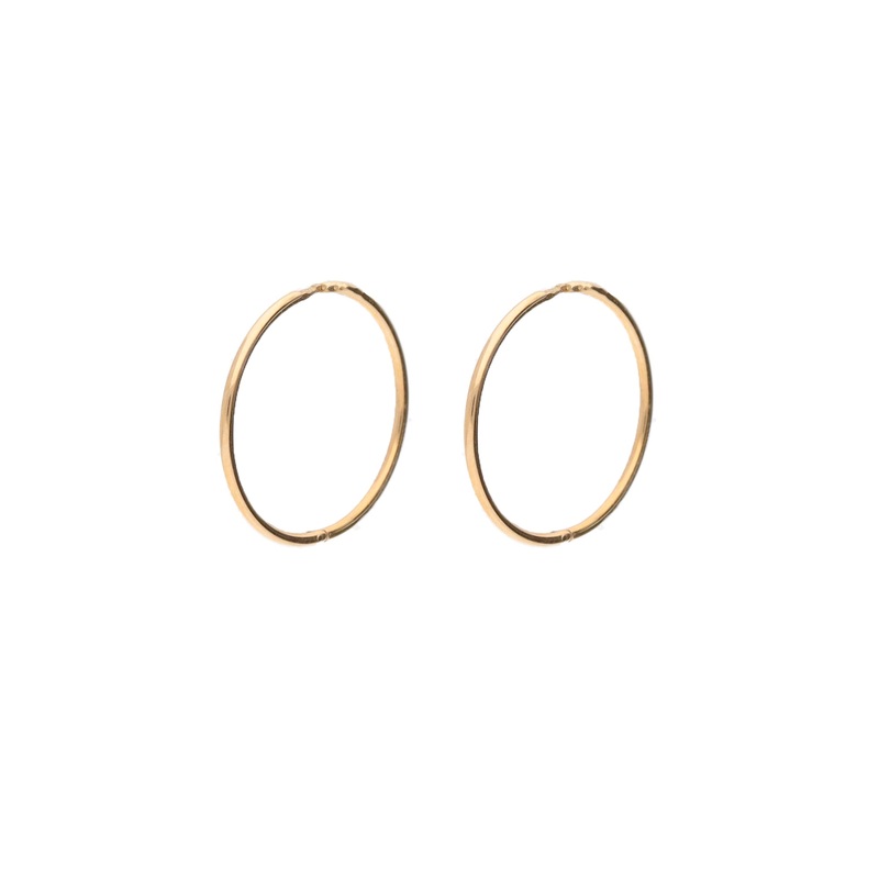 16mm 9ct Yellow Gold Sleeper Earrings