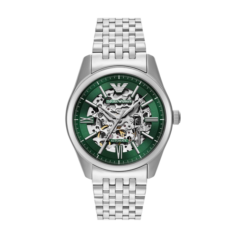 Armani Automatic Stainless Steel Green Dial Watch AR60091