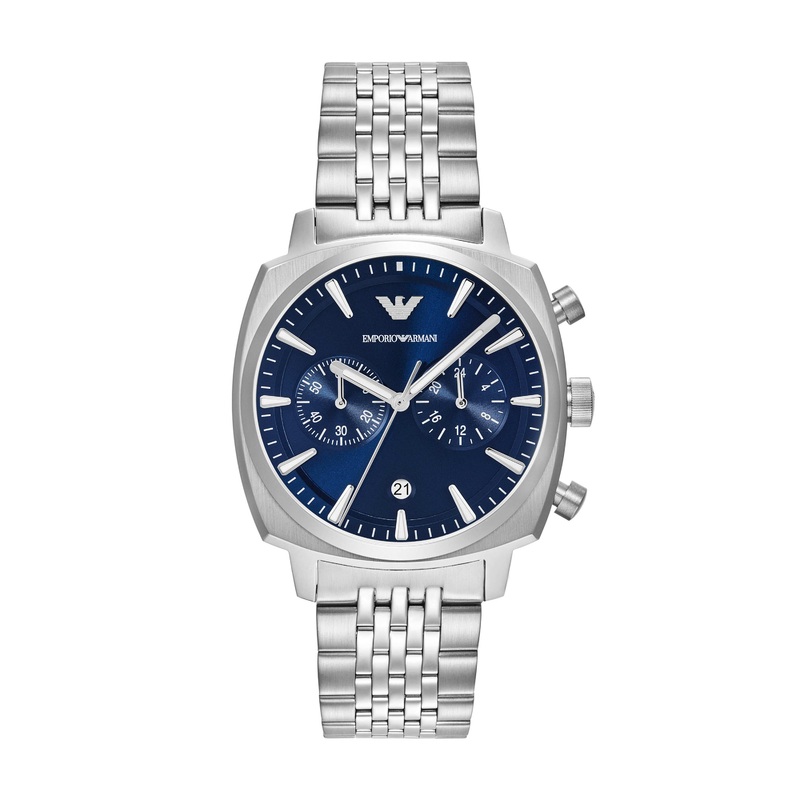 Armani Chronograph Stainless Steel Blue Dial Watch AR11688