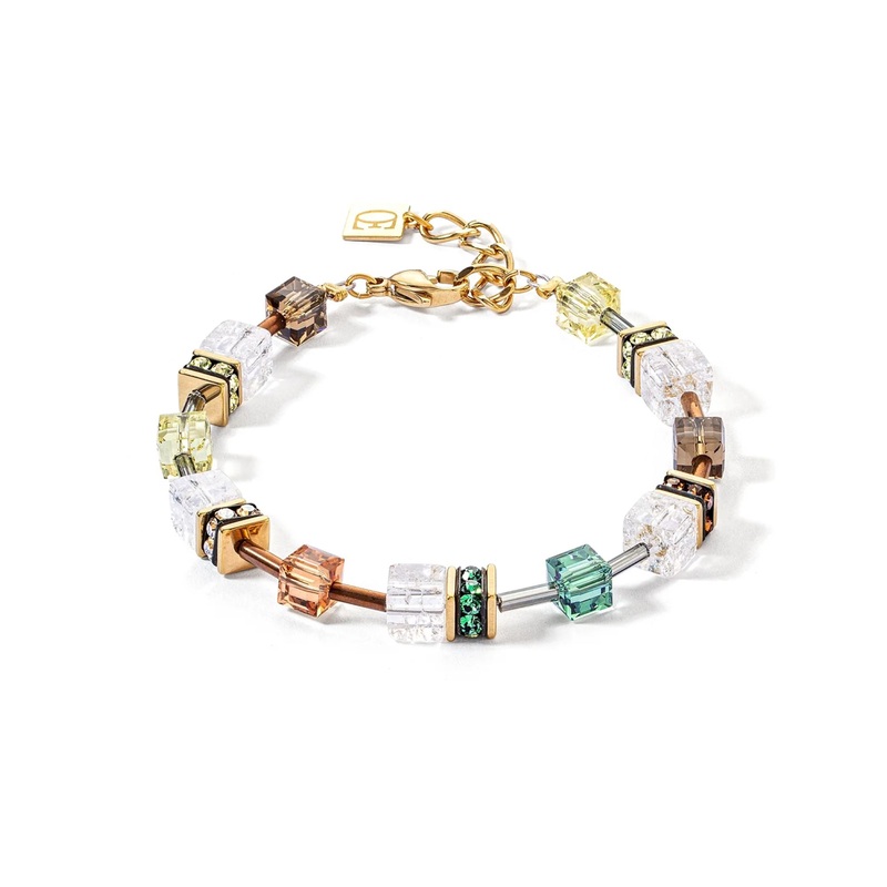 Coeur de Lion GeoCUBE Iconic Nature Bracelet Brown-White
