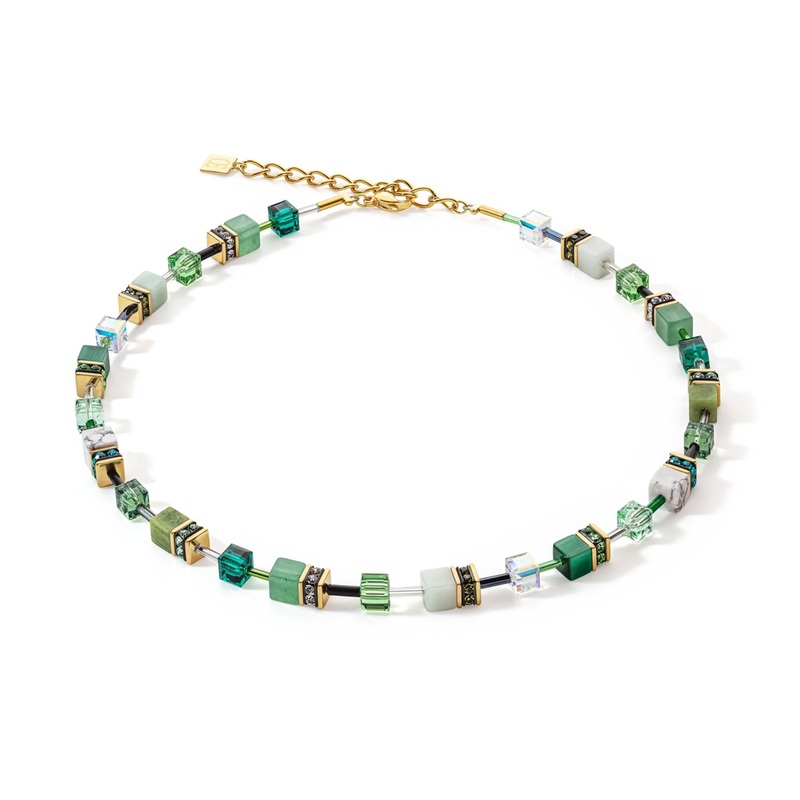 Coeur de Lion GeoCUBE Iconic Precious Necklace Green