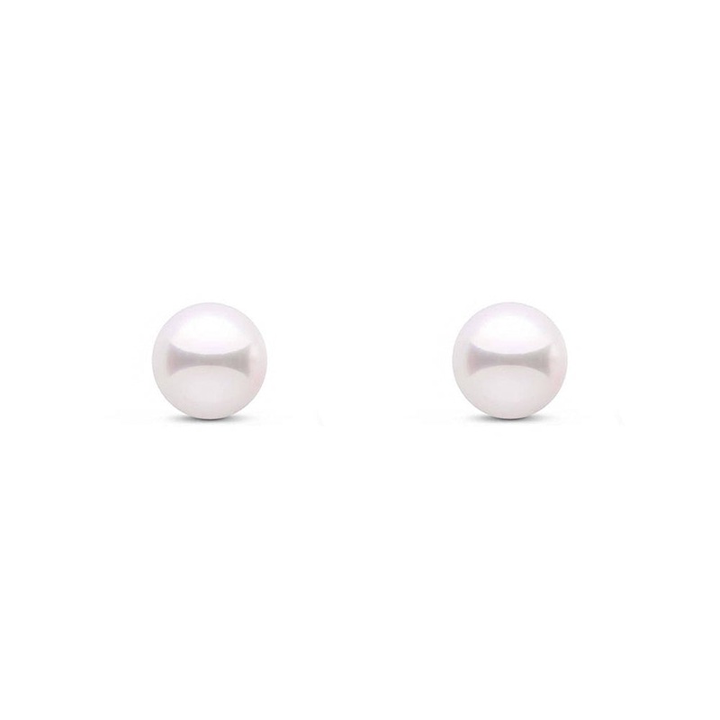 Cultured Pearl 18ct White Gold Stud Earrings 6mm
