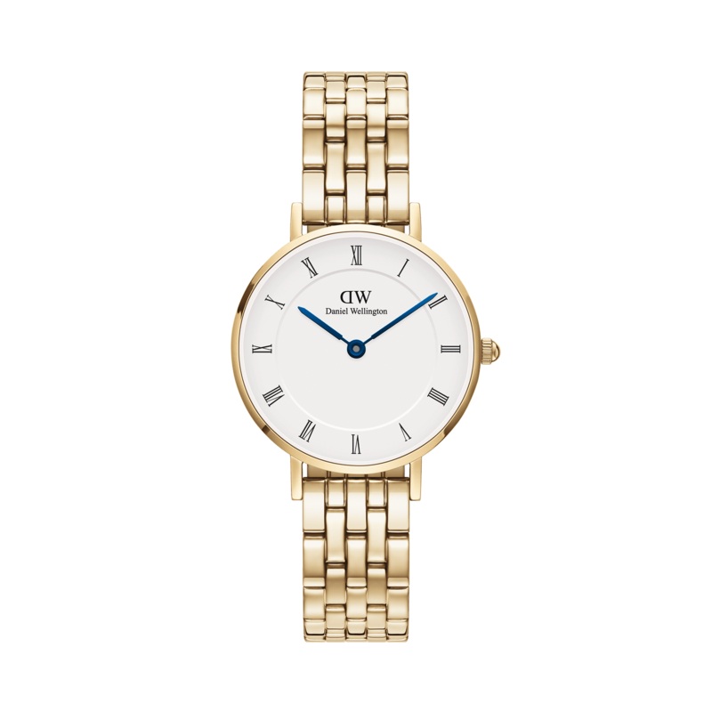 Daniel Wellington Petite Roman Numerals 5-Link Gold Watch DW00100682
