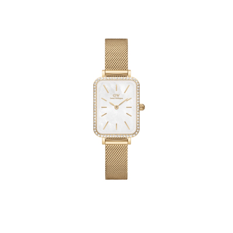 Daniel Wellington Quadro 20X26 Bezel Mesh White MOP Watch DW00100668