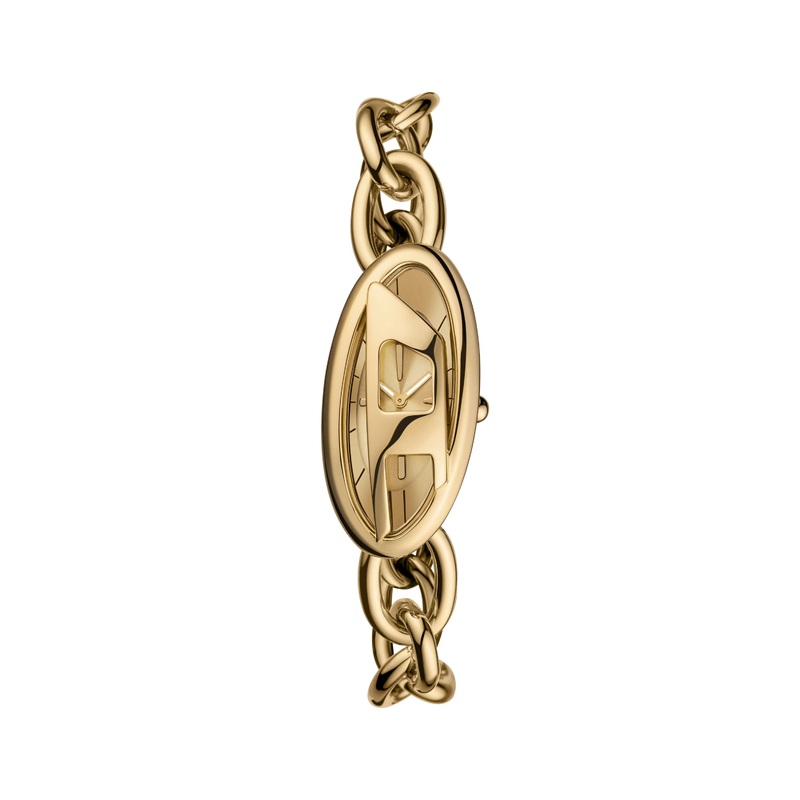 Diesel D-Era Gold Tone Stainless Steel Gold Dial Watch DZ5611